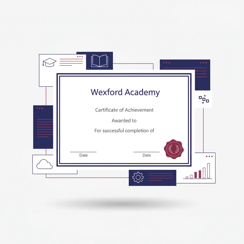 Certificado de conclusão do curso análise de sistemas de trading - Wexford Academy